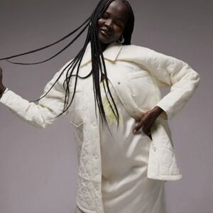 Topshop Quilted Cream Jacket